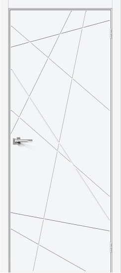 Межкомнатная дверь Граффити-5.Д.П, цвет: White Silk, с покрытием: ПЭТ, серия: Graffiti, размер: 200*60