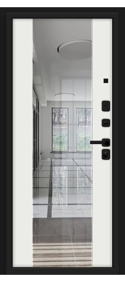 Optim Z-2 Нео Зеркало, цвет: Муар черный/Белый, размер : 