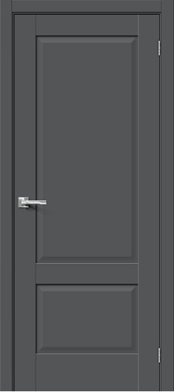 Межкомнатная дверь Прима-12, цвет: Stormy Silk, с покрытием: ПЭТ, серия: Prima, размер: 200*60