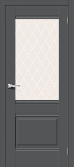 Межкомнатная дверь Прима-3, цвет: Stormy Silk, с покрытием: ПЭТ, серия: Prima, размер: 200*90