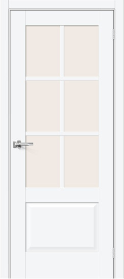 Межкомнатная дверь Прима-13.0.1, цвет: White Silk, с покрытием: ПЭТ, серия: Prima, размер: 200*60