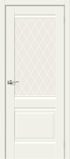 Межкомнатная дверь Прима-3, цвет: White Mix, с покрытием: Хард Флекс, серия: Prima, размер: 200*60
