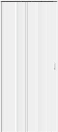 Складная дверь ДСК 007, цвет: Белый глянец, с покрытием из винила, размер: 203*84