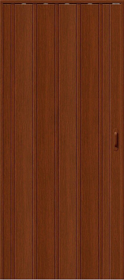 Складная дверь ДСК 007, цвет: Вишня, с покрытием из винила, размер: 203*84