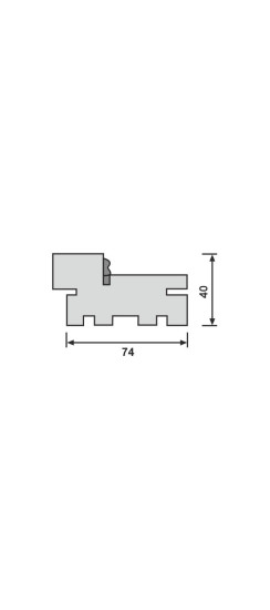 Короб с уплотнителем слоновая кость (дуб)