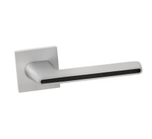 Ручка дверная квадр.тонкое осн. VETTORE R21.190 MCP/BL, мат. хром/черн.