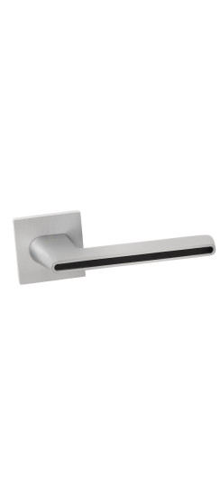 Ручка дверная квадр.тонкое осн. VETTORE R21.190 MCP/BL, мат. хром/черн.