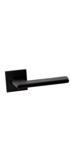 Ручка дверная квадр.тонкое осн. VETTORE R21.190 MBP/BL, мат. черн./черн.