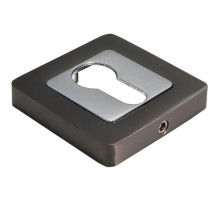Накладка квадр. на цилиндр Morelli MH-KH-S55 GR/PC, графит/полированный хром