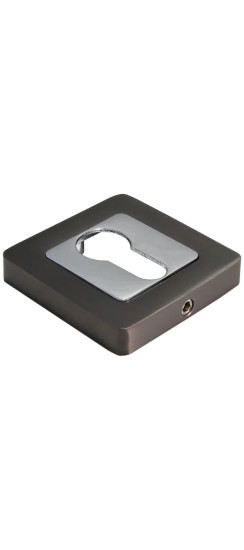 Накладка квадр. на цилиндр Morelli MH-KH-S55 GR/PC, графит/полированный хром