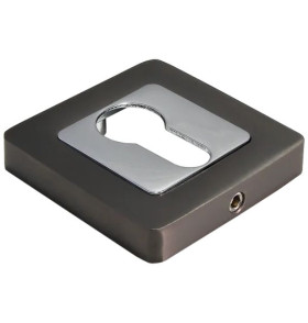 Накладка квадр. на цилиндр Morelli MH-KH-S55 GR/PC, графит/полированный хром