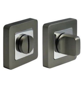 Завертка квадр. к ручкам Morelli MH-WC-S55 GR/PC, графит/полированный хром