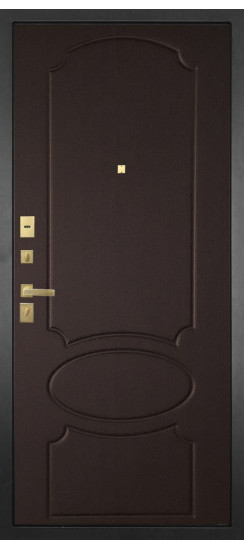 Дверь Гранит Ардеко | Внешняя МДФ-панель и наличники: цвет «Квазар черный», 10мм