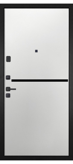 Дверь Гранит Континент | Черная, квадратная