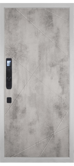 Дверь Гранит Пиано Смарт Белая | Внешняя МДФ-панель и наличники: цвет «Белый», 10мм