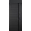 Дверь Гранит Пиано Черная с фрамугой | полимерно-порошковое, цвет «Муар черный»