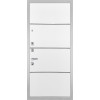 Дверь Гранит Пиано Белая | Внешняя МДФ-панель и наличники: цвет «Белый», 10мм