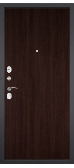 Дверь Гранит Лира | Внешняя МДФ-панель и наличники: цвет «Бетон темный», 10мм.