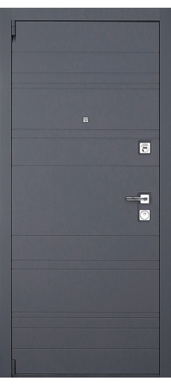 Дверь Гранит С9 | Внешняя МДФ-панель и наличники: цвет «Серый шелк», 18мм.