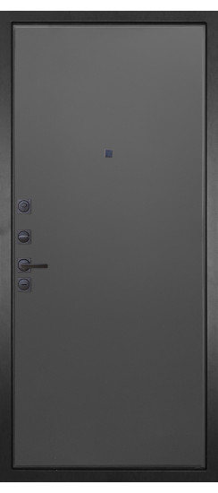 Дверь Гранит Симметрия | Внешняя МДФ-панель и наличники: цвет «Черный Графит»