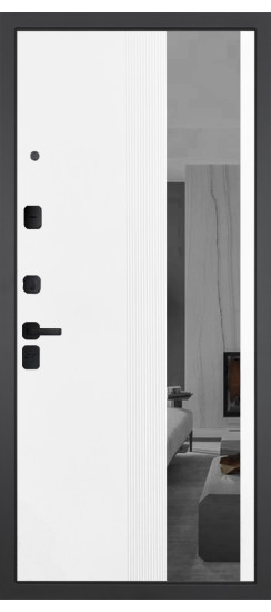 Дверь Гранит Континент | Черная, квадратная