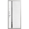 Дверь Гранит Лира Белая | Внешняя МДФ-панель и наличники: цвет «Белый», 10мм.