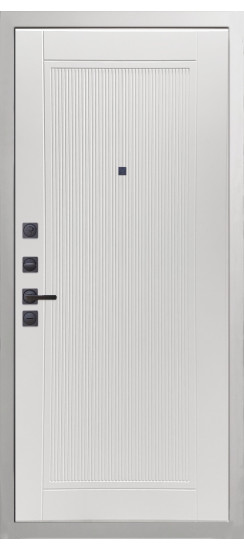 Дверь Гранит Вайт | Внешняя МДФ-панель и наличники: цвет «Белый», 10мм