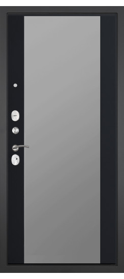 Дверь Гранит Дуэт | Внешняя МДФ-панель и наличники: цвет «Бетон темный», 10мм.