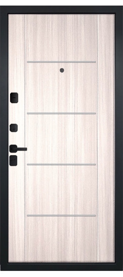 Дверь Гранит Континент | Черная, квадратная