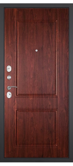 Дверь Гранит Лира | Внешняя МДФ-панель и наличники: цвет «Бетон темный», 10мм.