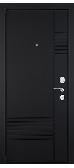 Дверь серии Гранит Т3 | Внешняя МДФ-панель и наличники: цвет «Графит», 18мм.