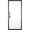 Дверь Гранит Симметрия | Внешняя МДФ-панель и наличники: цвет «Черный Графит»