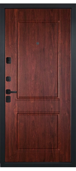 Дверь Гранит Геометрия | Внешняя МДФ-панель и наличники: цвет «Черный Крап», 16мм