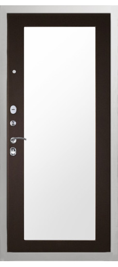 Дверь Гранит Лира Белая | Внешняя МДФ-панель и наличники: цвет «Белый», 10мм.