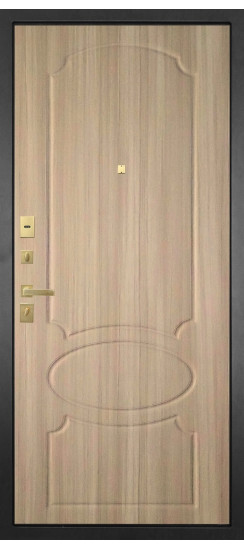 Дверь Гранит Ардеко | Внешняя МДФ-панель и наличники: цвет «Квазар черный», 10мм