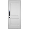 Дверь Гранит Пиано Смарт Белая | Внешняя МДФ-панель и наличники: цвет «Белый», 10мм