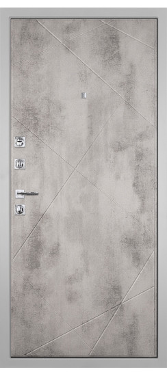 Дверь Гранит Пиано Белая | Внешняя МДФ-панель и наличники: цвет «Белый», 10мм