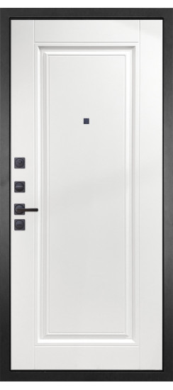 Дверь Гранит Нанорельеф | Внешняя МДФ-панель и наличники: цвет «Смоки софт», 10мм