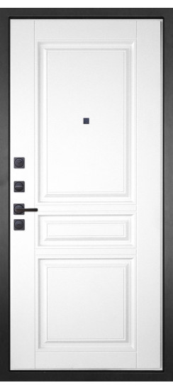 Дверь Гранит Бриони | полимерно-порошковое, цвет «муар черный металик»