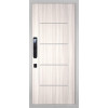Дверь Гранит Пиано Смарт Белая | Внешняя МДФ-панель и наличники: цвет «Белый», 10мм