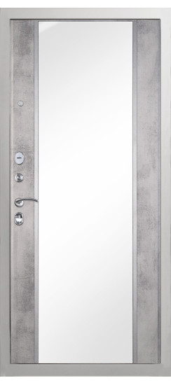 Дверь Гранит Лира Белая | Внешняя МДФ-панель и наличники: цвет «Белый», 10мм.