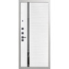 Дверь Гранит Вайт | Внешняя МДФ-панель и наличники: цвет «Белый», 10мм