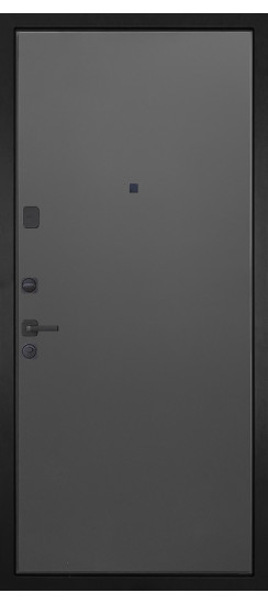 Гранит Континент | Металлическая дверь, Противосъемные штыри: 5 шт хром, Внутренняя панель: 077 (12 мм)