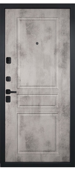 Дверь Гранит Континент | Черная, квадратная