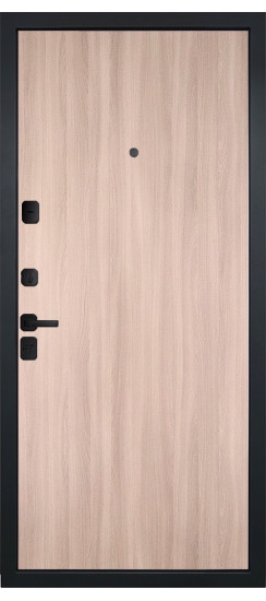 Дверь Гранит Континент | Черная, квадратная