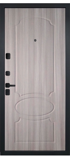 Дверь Гранит Континент | Черная, квадратная