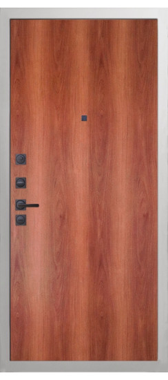 Дверь Гранит Вайт | Внешняя МДФ-панель и наличники: цвет «Белый», 10мм