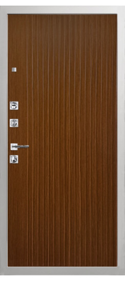 Дверь Гранит Пиано Белая | Внешняя МДФ-панель и наличники: цвет «Белый», 10мм