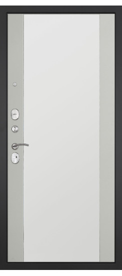 Дверь Гранит Лира | Внешняя МДФ-панель и наличники: цвет «Бетон темный», 10мм.
