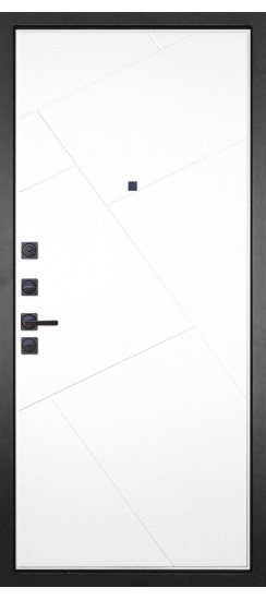 Дверь Гранит Бриони | полимерно-порошковое, цвет «муар черный металик»